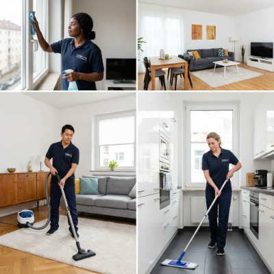 Gründliche Haushaltsreinigung Wohnzimmer